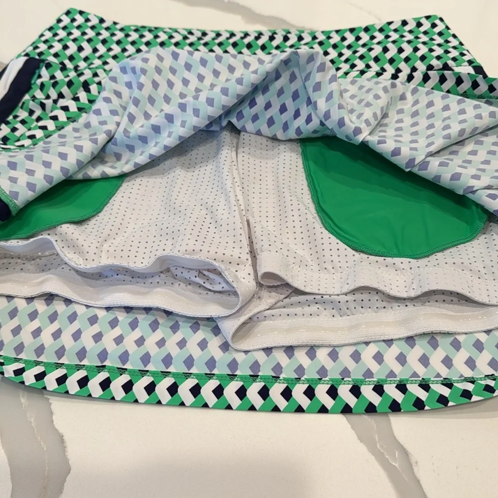 Kinona Green and White Golf Skort for Athletic Wear XL - Picture 5 of 8